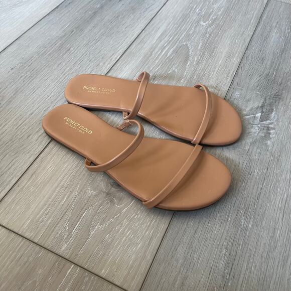 Project Cloud Transition Women's 7 Nude Slide Flip Flop Sandal Memory Foam - Picture 5 of 5